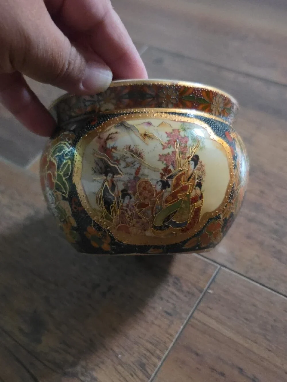 Decorative Ceramic Accent Pot - Multicolor